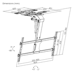 ⭐ זרוע תקרה חשמלית למסכים עד 86″ – EAZO ECL90DS עם צידוד 6