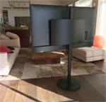 עמוד TV נייד  עד 65 בצבע שחור מט דגם 414 4