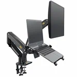 זרוע כפולה למסכי מחשב עם מתאמים למחשב נייד F160PL