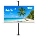 עמוד רצפה תקרה למסכי 100 אינץ' שחור מט 2