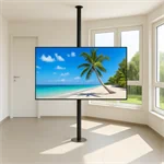 עמוד רצפה תקרה למסכי 100 אינץ' שחור מט 6