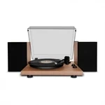 פטיפון מקצועי עם מחט Audio Technica רמקולים סטריאו מדפיים 80 וואט וכיסוי