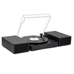 פטיפון Bluetooth עם רמקולים מדפיים – Pure Acoustics TT-45 (שחור)