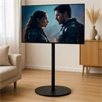 מעמד נייד ללא קדיחה ועם גלגלים סמויים למסכים עד 75 דגם EX77