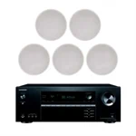 מערכת קולנוע ביתי עם רמקולים שקועים Pure acoustics & Onkyo