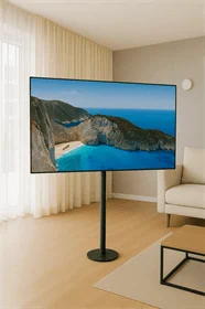 עמוד טלוויזיה שחור עד 80 אינץ' שחור מט דגם ST-1001 פרימיום