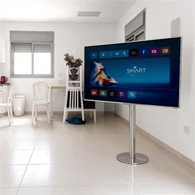 עמוד נירוסטה למסך TV דגם ST-1000 עם אחריות לכל החיים