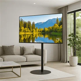 AUDIO LINE AL60B – מעמד רצפתי למסך עד 75″ שחור