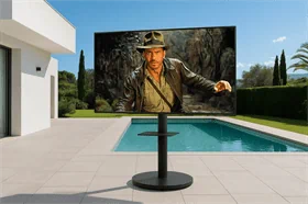 מעמד נייד עד 85 אינץ שחור מט עם גלגלים סמויים AL 85