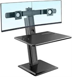 מעמד שולחני הידראולי ל 2 מסכי מחשב עד 22" מקלדת ועכבר NB S100