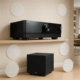 סט רמקולים שקועים ורסיבר  וסאב לקולנוע ביתי SET1