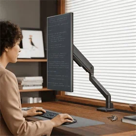 זרוע שולחנית דו-מפרקית ארגונומית למסך מחשב עד 45″-  TMG45