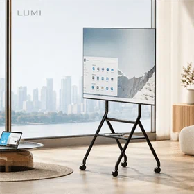 עגלה ניידת למסכי טלוויזיה LUMI TTF13E-עד 86 שחור מט