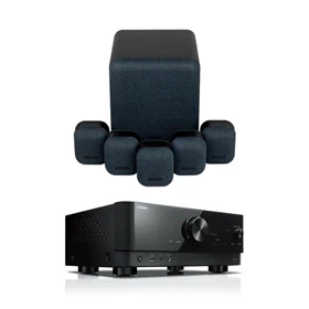 רסיבר קולנוע ביתי YAMAHA וסט קולנוע ביתי MONITOR AUDIO