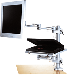 זרוע תליה למחשב נייד ומסך TopTech Arm GT3360S Mount   משקל נשיאה מקסימלי 10 ק"ג  מתאים לתקן VESA 75X