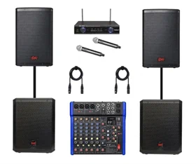מערכת קריוקי SW בגודל 12 אינץ׳ עם סאבים WPM112AD