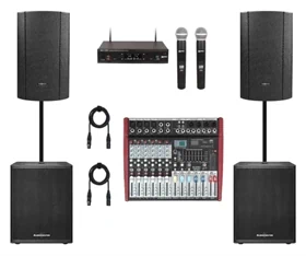 מערכת קריוקי AUDIO CENTER MA15+ עם זוג סאבים MA118