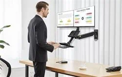 זרוע הידראולית ל-2 מסכי מחשב מקלדת עם מקלדת ועכבר North Bayou Mc272a