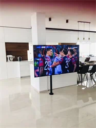 עמוד דגל נירוסטה בשחור לטלויזיה עד 75 אינץ' דגם DEGEL TVD75