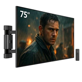 זרוע חשמלית צידית עם שלט למסכים עד 75 אינץ'
