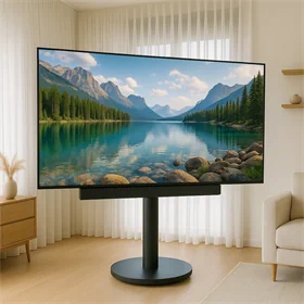 מעמד מעוצב נייד עד 86 שחור כולל מקרן קול AIWA