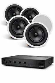 מבצע מוסיקה לעסק מגבר ו 4 רמקולים DLX