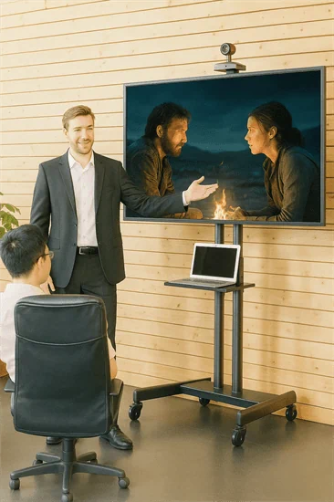 מעמד נייד על גלגלים למסכים עד 90 "  דגם 1800