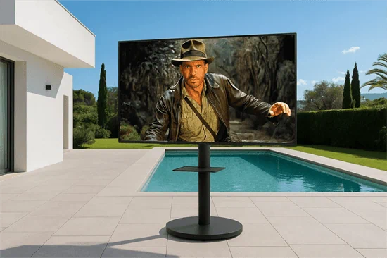 מעמד נייד עד 85 אינץ שחור מט עם גלגלים סמויים AL 85