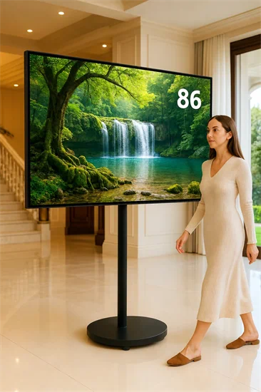 מעמד נייד גבוה עד 75″ שחור מט
