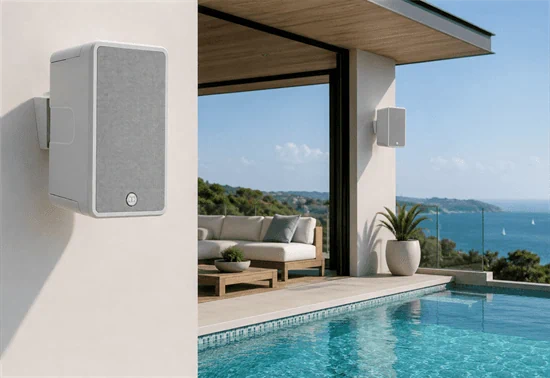 זוג רמקולים חיצוניים Monitor Audio Climate 50 - צבע לבן