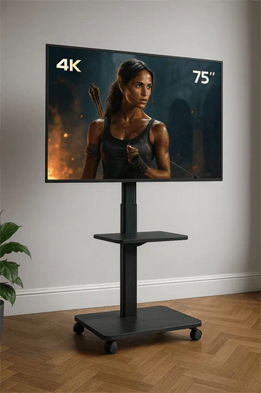 מעמד רצפתי מעוצב עם גלגלים למסכים עד “75 DWD520B