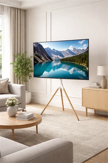 ️ מתקן תליה לטלוויזיה FS12‑46F Audio Line — בצבע לבן