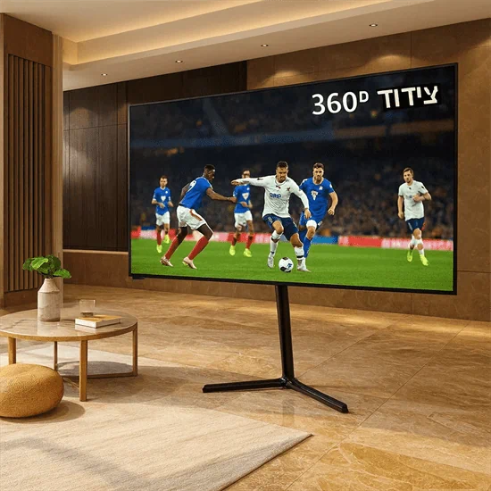 מעמד שחור רצפתי לטלוויזה עד 70 דגם LUMI FS17-46F