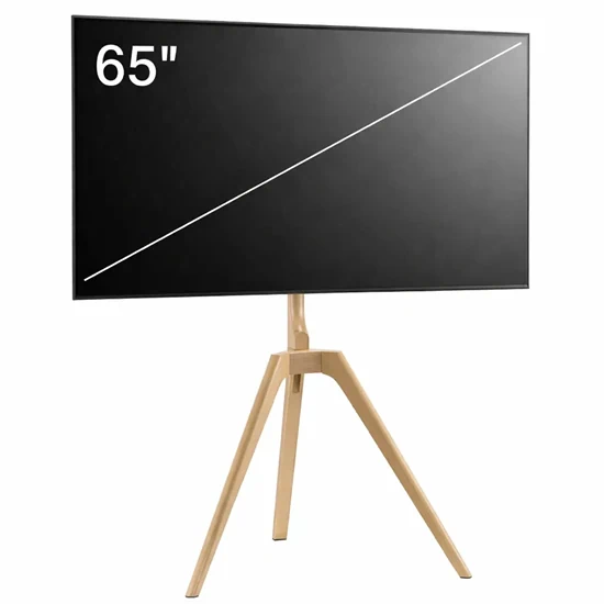 מעמד רצפתי RETRO עד 65 בצבע עץ לבן FS35W