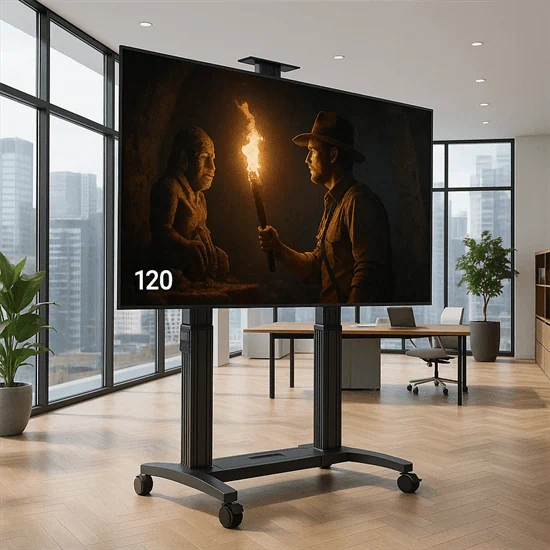 עגלה ניידת חשמלית עם שלט עד 120 אינץ' GF150