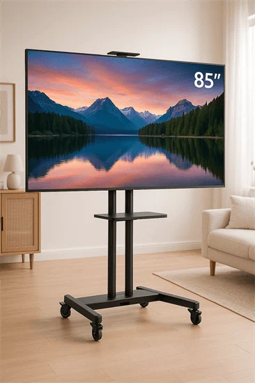 מעמד נייד למסכים עד 75 עם גלגלים דגם LCW-505