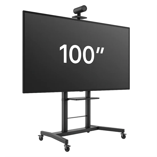 מעמד נייד בצבע שחור לטלויזיה עד 120 אינץ'