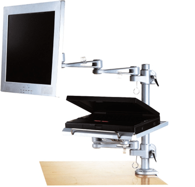 זרוע תליה למחשב נייד ומסך TopTech Arm GT3360S Mount   משקל נשיאה מקסימלי 10 ק"ג  מתאים לתקן VESA 75X