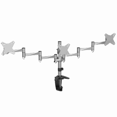 זרוע שולחנית ל 3 מסכי מחשב למסכים עד 22 אינץ' דגם Audio Line LDT02C-036