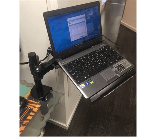 זרוע ייחודית למחשב נייד  נצמד לשולחן דגם TopTech GT-332B