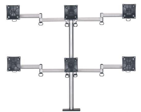 זרוע שולחנית לתליית עד 6 מסכי מחשב   MODEL 6036