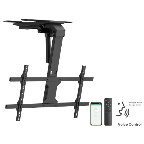 ⭐ זרוע תקרה חשמלית למסכים עד 86″ – EAZO ECL90DS עם צידוד