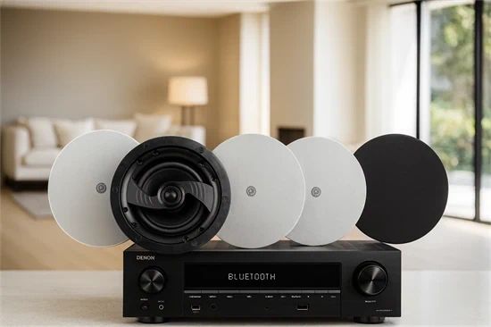 סט קולנוע ביתי מושלם רסיבר ורמקולים שקועים