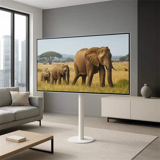 עמוד רצפתי לבן לטלוויזיה עד 75 אינץ' RD1900