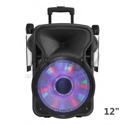 רמקול BLUETOOTH נייד 12 אינץ' עם מיקרופונים PURE ACOUSTIC LX-500